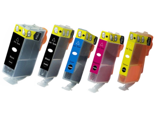 5-Pack Compatible Cartridges for use with CANON CLI-271XL/PGI-270XL (2BK, C, M, Y)